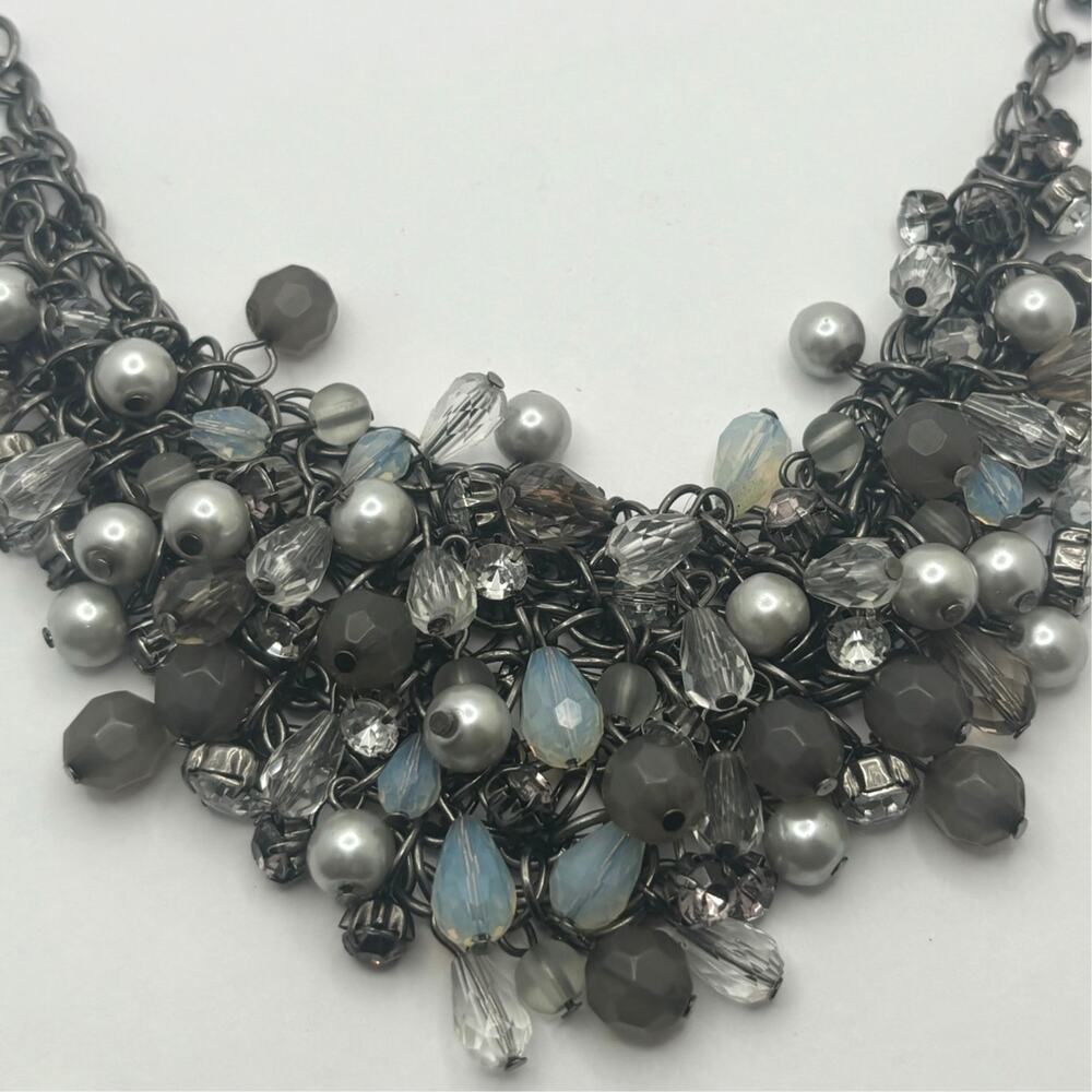 90s Silver & Gray Necklace - Picture 3 of 4